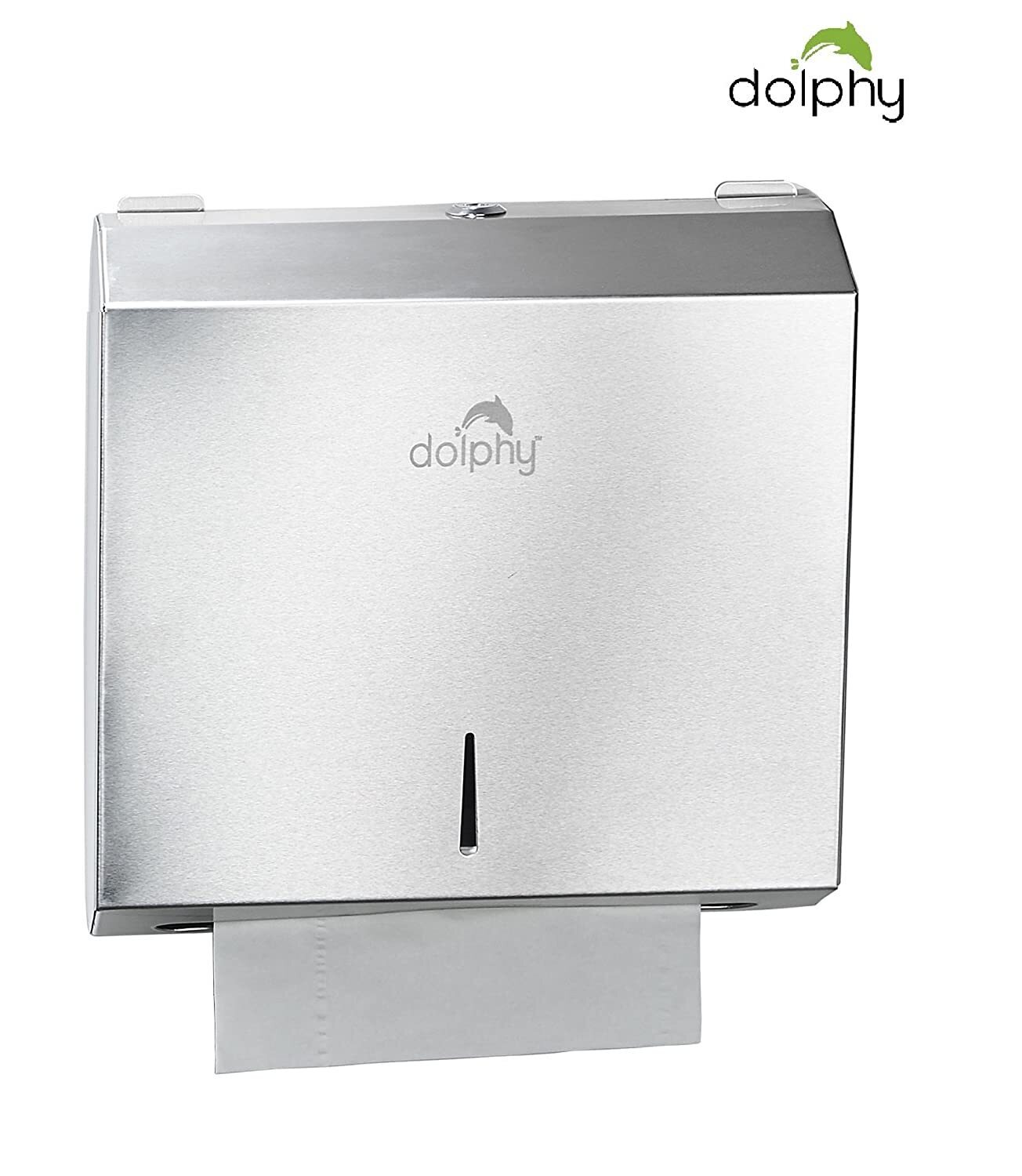 Dolphy Stainless Steel Slimline Paper Towel Dispenser - Large
