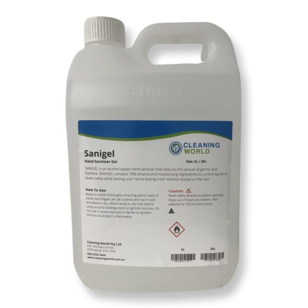 Cleaning World Sanigel 5L - Hand Sanitiser Gel