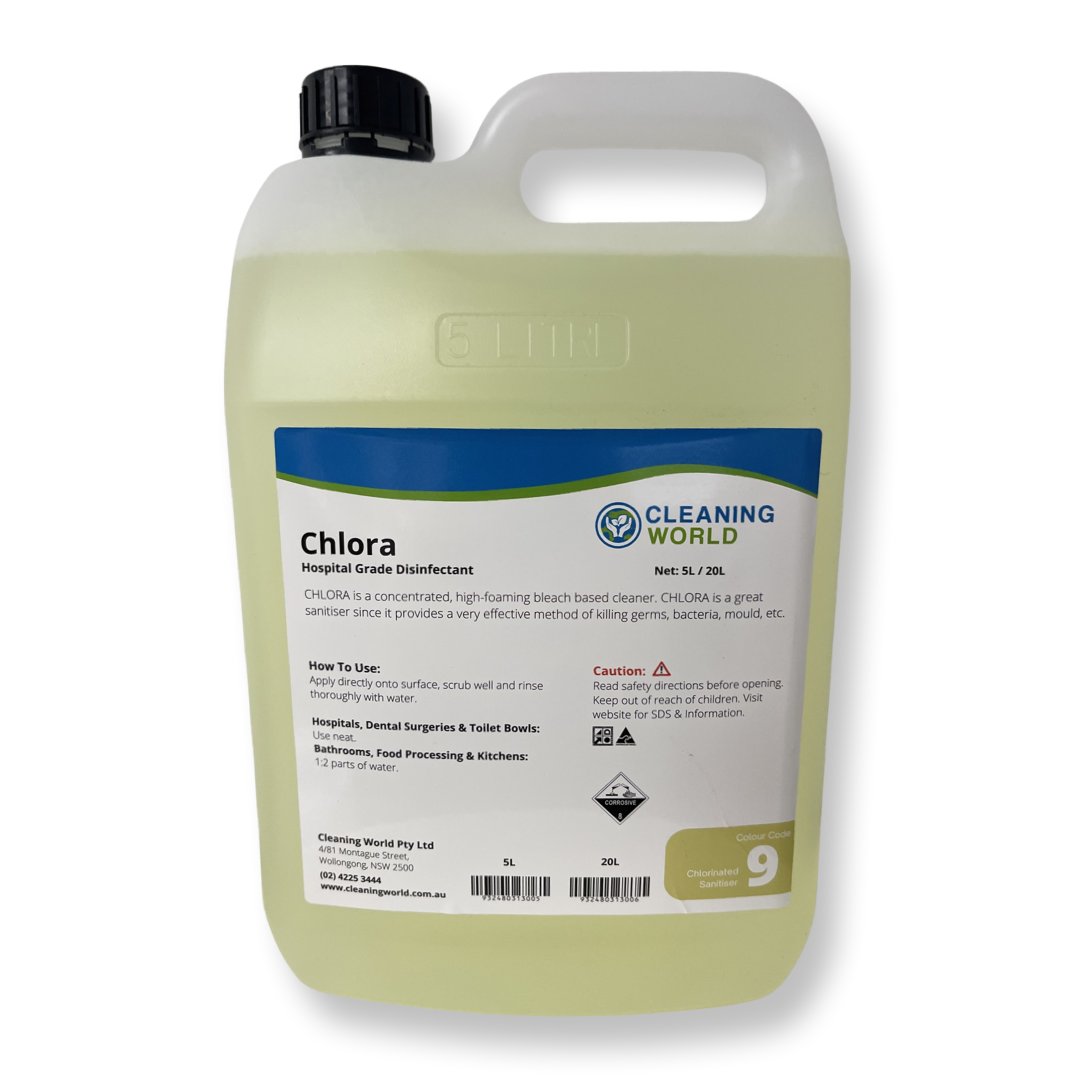 Cleaning World Chlora 5L - Hospital Grade Disinfectant
