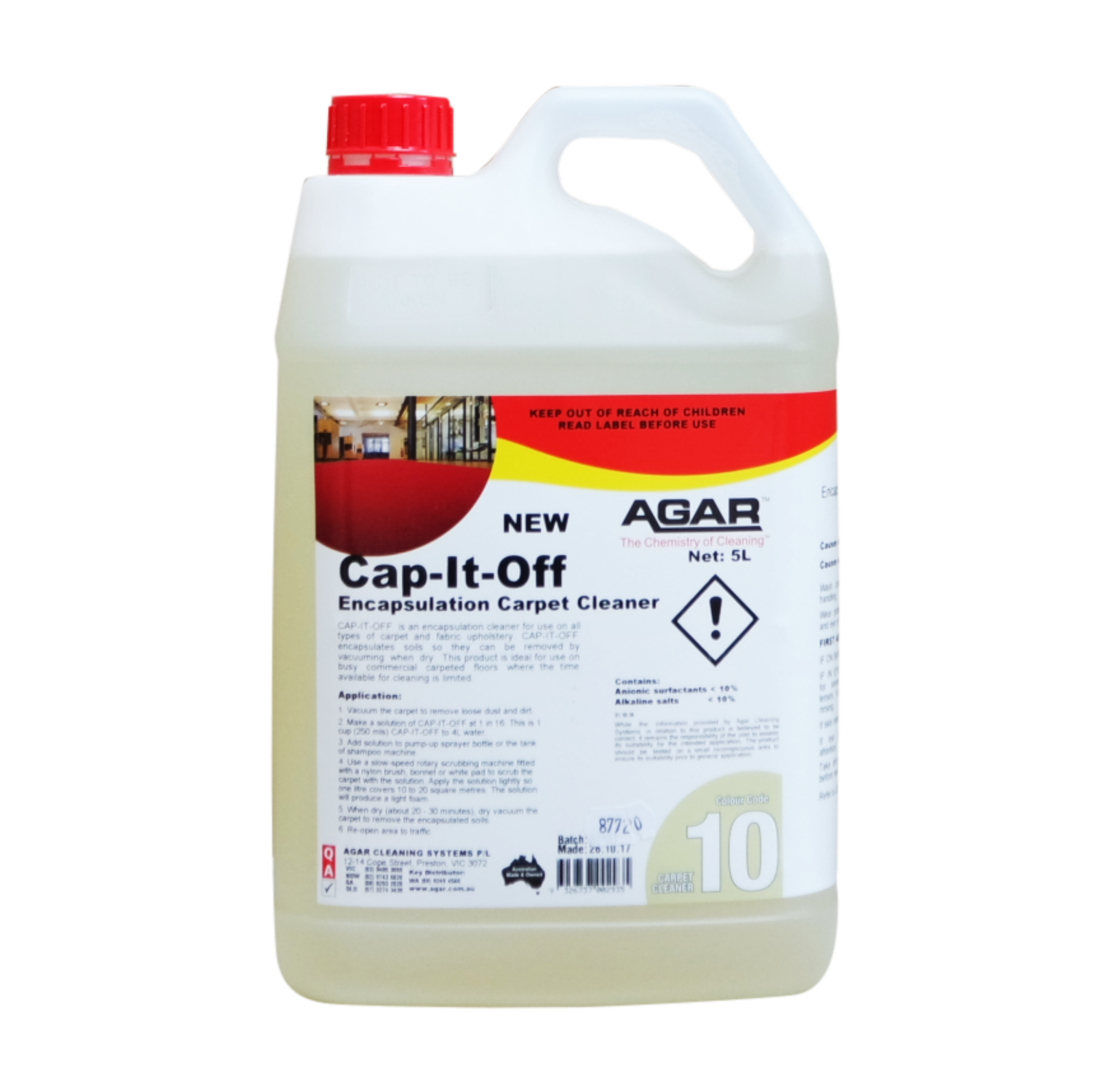 Agar Cap It Off 5L - Encapsulation Carpet Cleaner