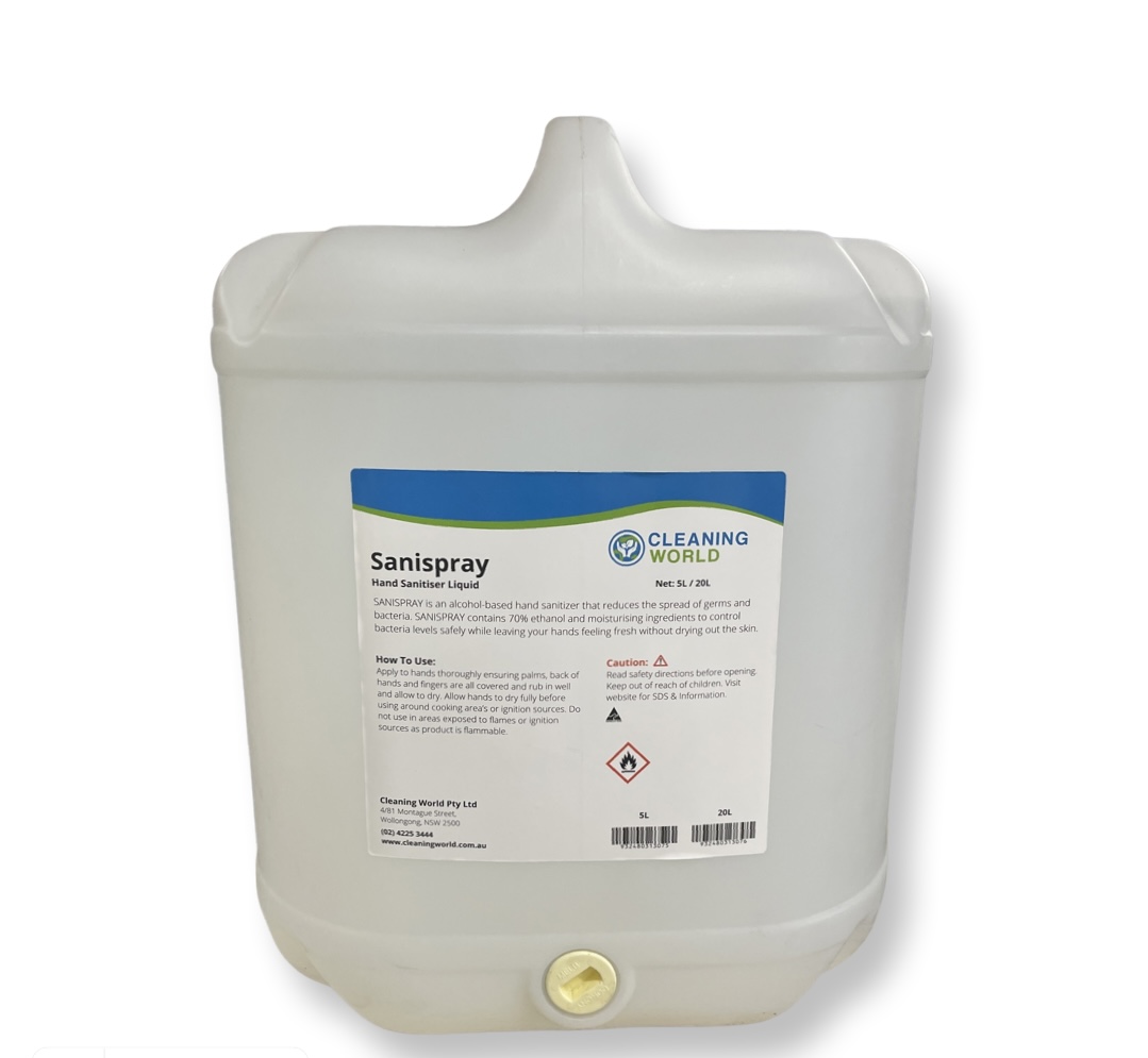 Cleaning World Sanispray 20L - Hand Sanitiser Liquid
