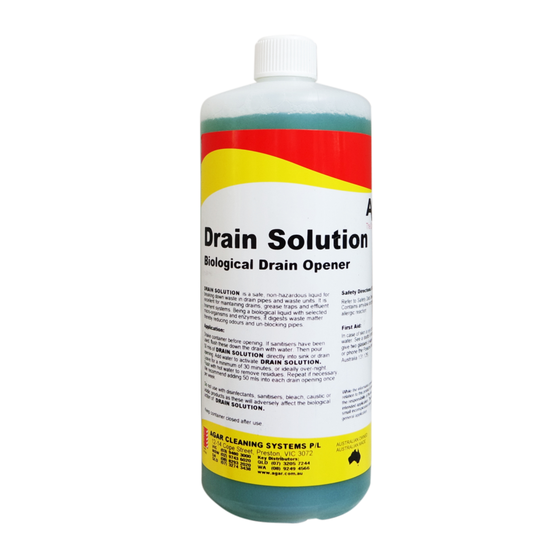 Agar Drain Solution 1L - Biological Drain Opener