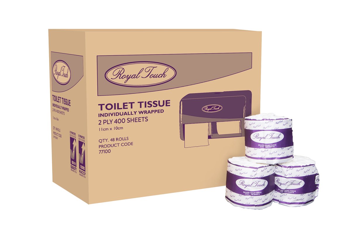 Royal Touch 2 Ply Toilet Paper Rolls - 400 Sheet