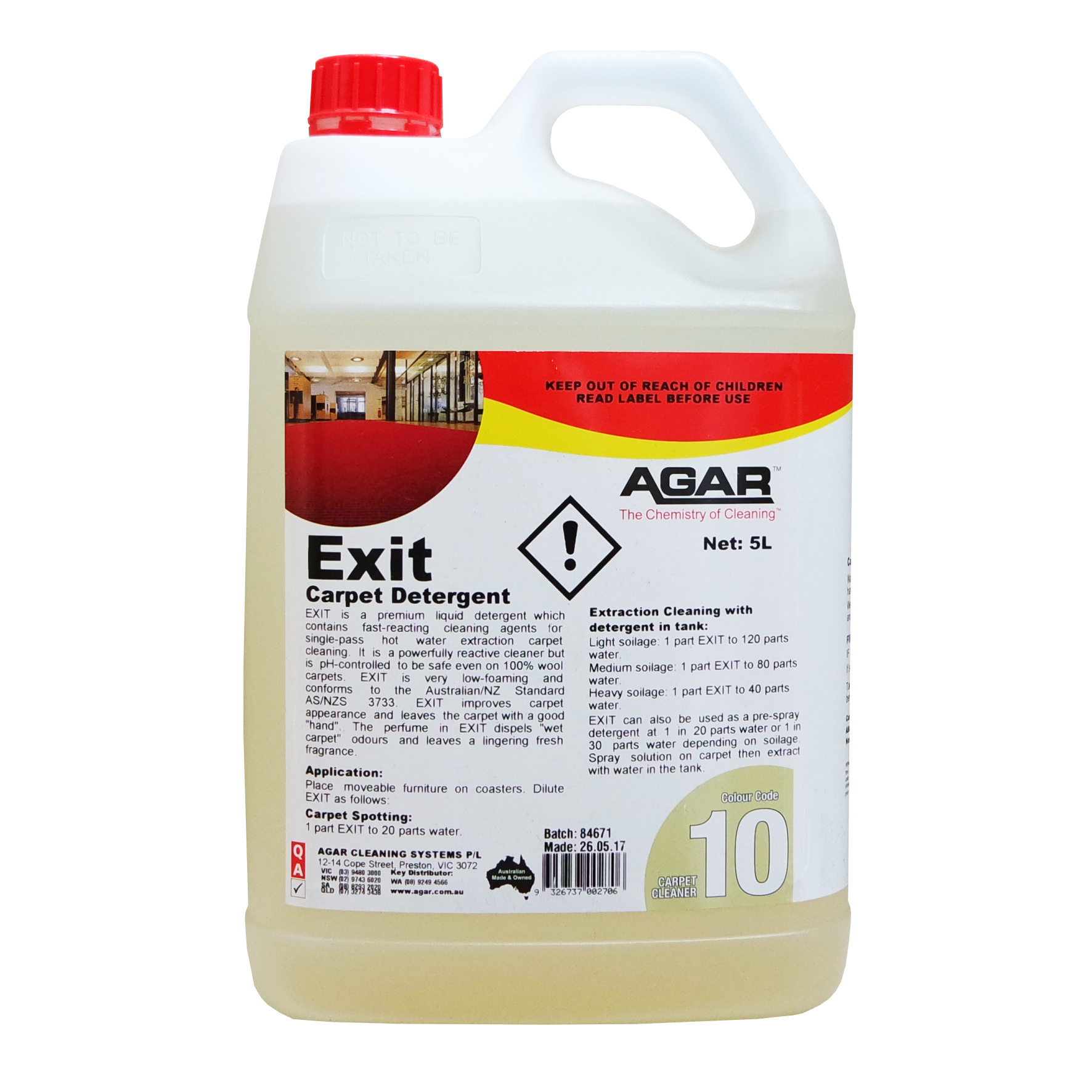 Agar Exit 5L - Carpet Detergent