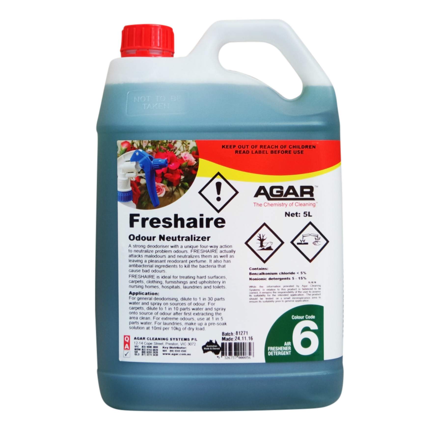 Agar Freshaire 5L - Odour Neutraliser