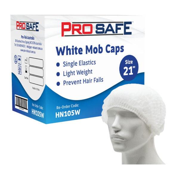 Pro-Safe 21" Mob Cap Hair Net White