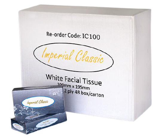 Clean & Soft 2 Ply Facial Tissues 100 Sheet - 20cm x19cm