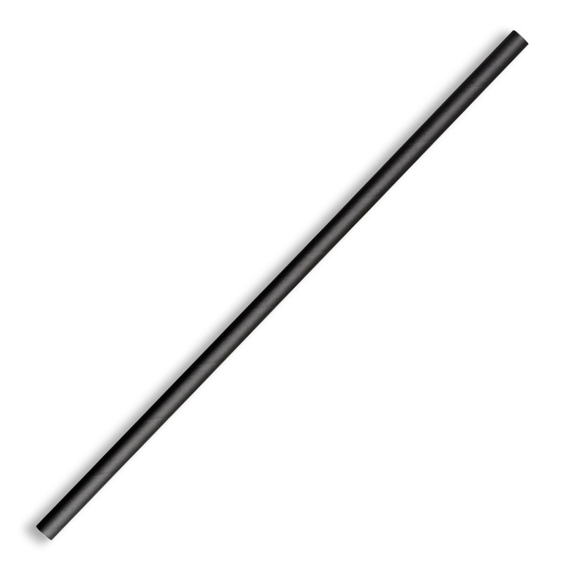 BioPak 6mm Regular Paper BioStraw - Black