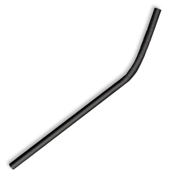 BioPak 6mm Bendy BioStraw - Black