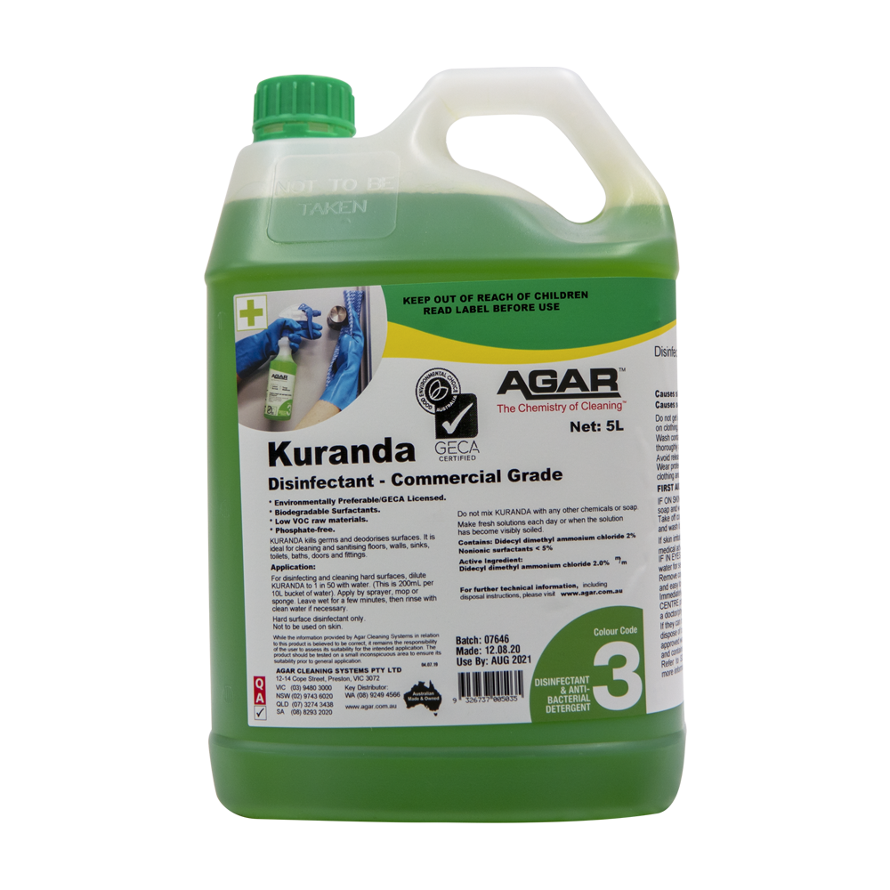 Agar Kuranda 5L - Commercial Grade Disinfectant