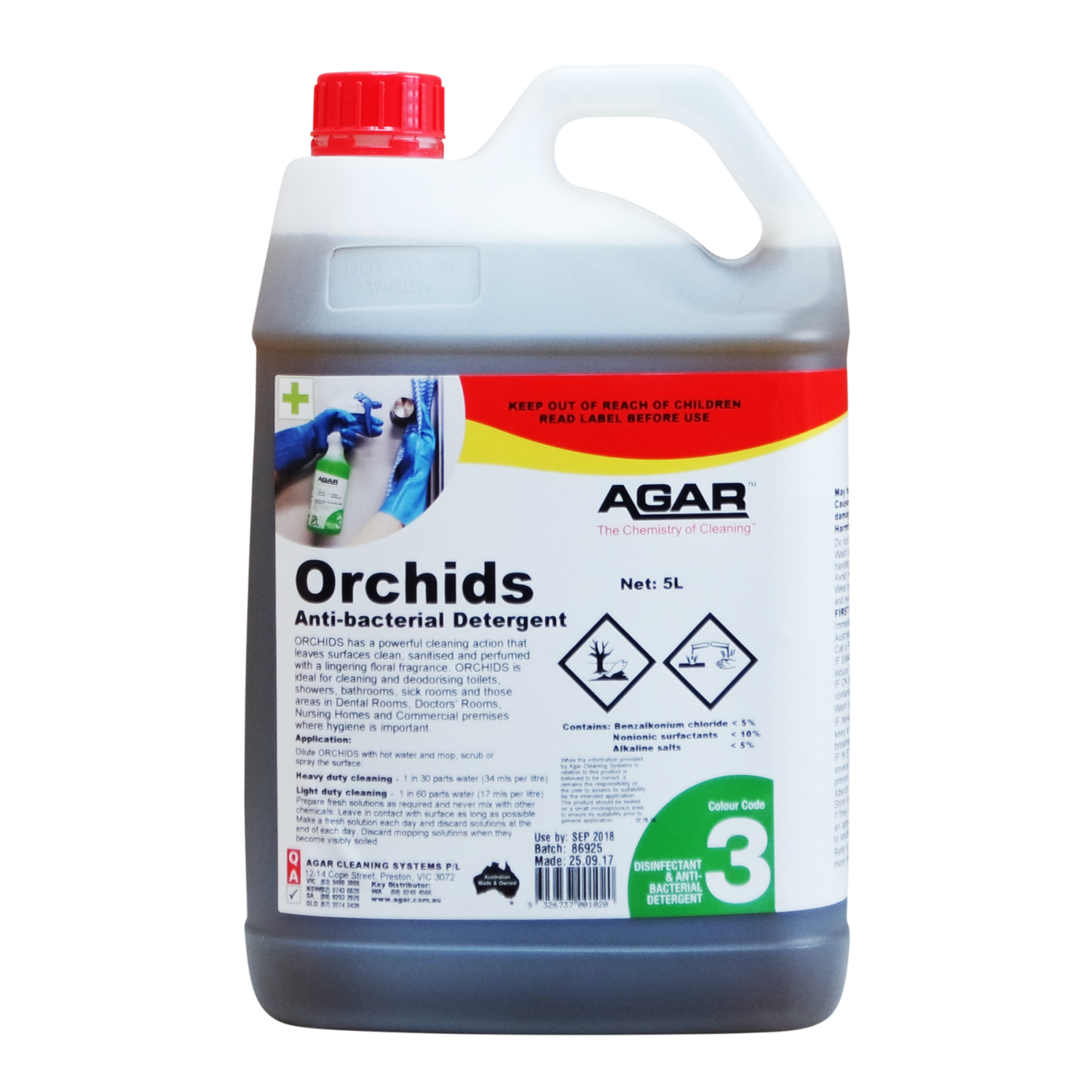 Agar Orchids 5L - Anti-Bacterial Detergent