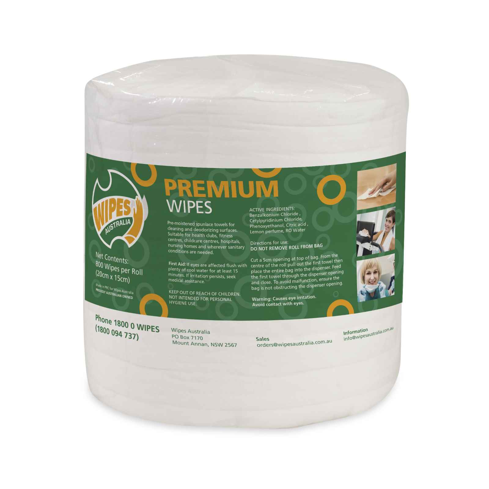 Wipes Australia Premium Antibacterial Wipes Pack 800
